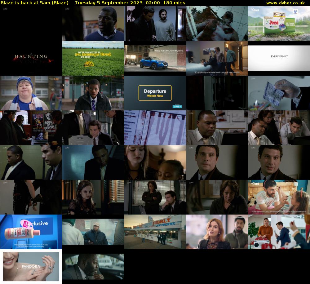 Blaze is back at 5am (Blaze) Tuesday 5 September 2023 02:00 - 05:00