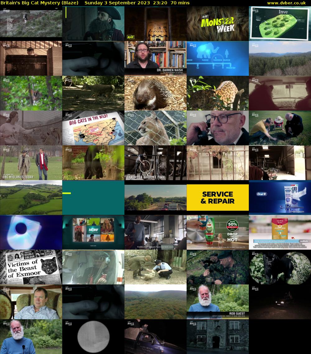 Britain's Big Cat Mystery (Blaze) Sunday 3 September 2023 23:20 - 00:30