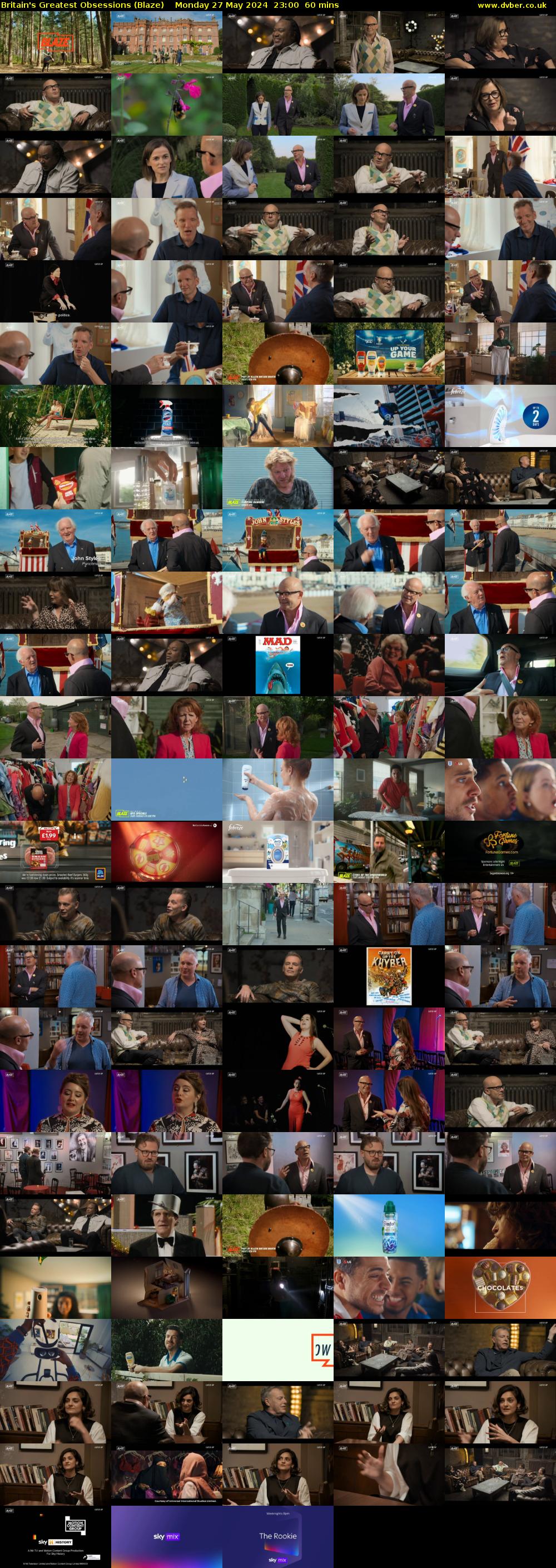 Britain's Greatest Obsessions (Blaze) Monday 27 May 2024 23:00 - 00:00