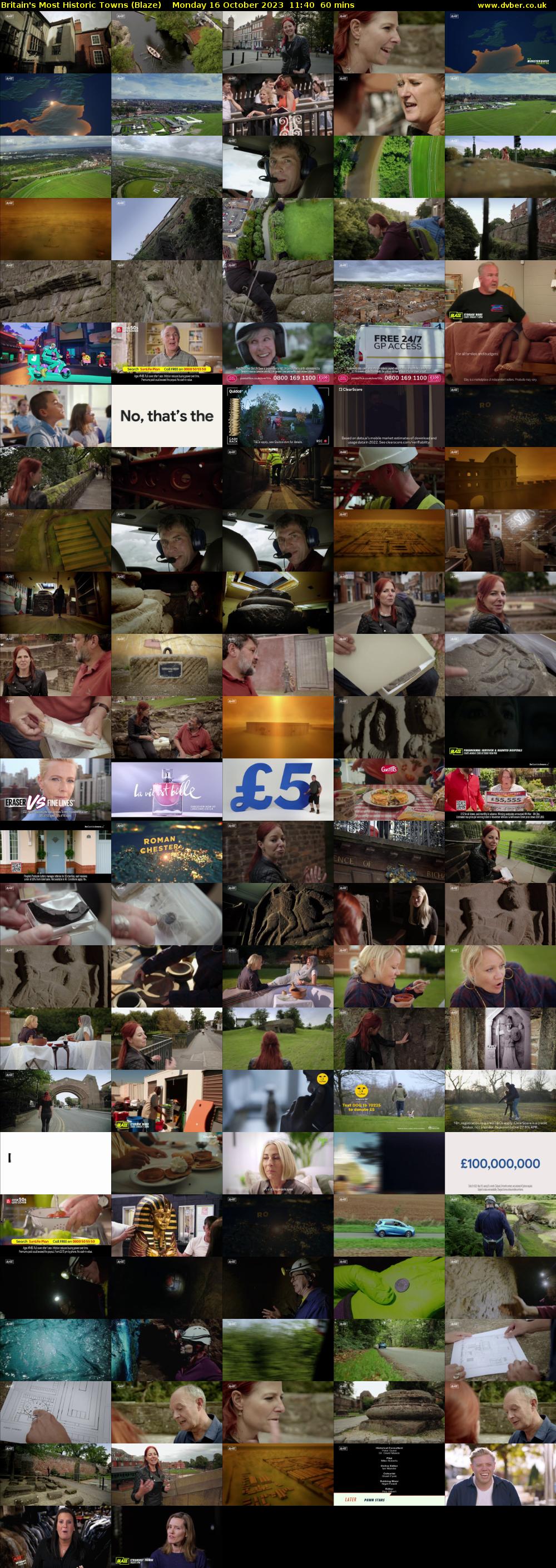 Britain's Most Historic Towns (Blaze) Monday 16 October 2023 11:40 - 12:40