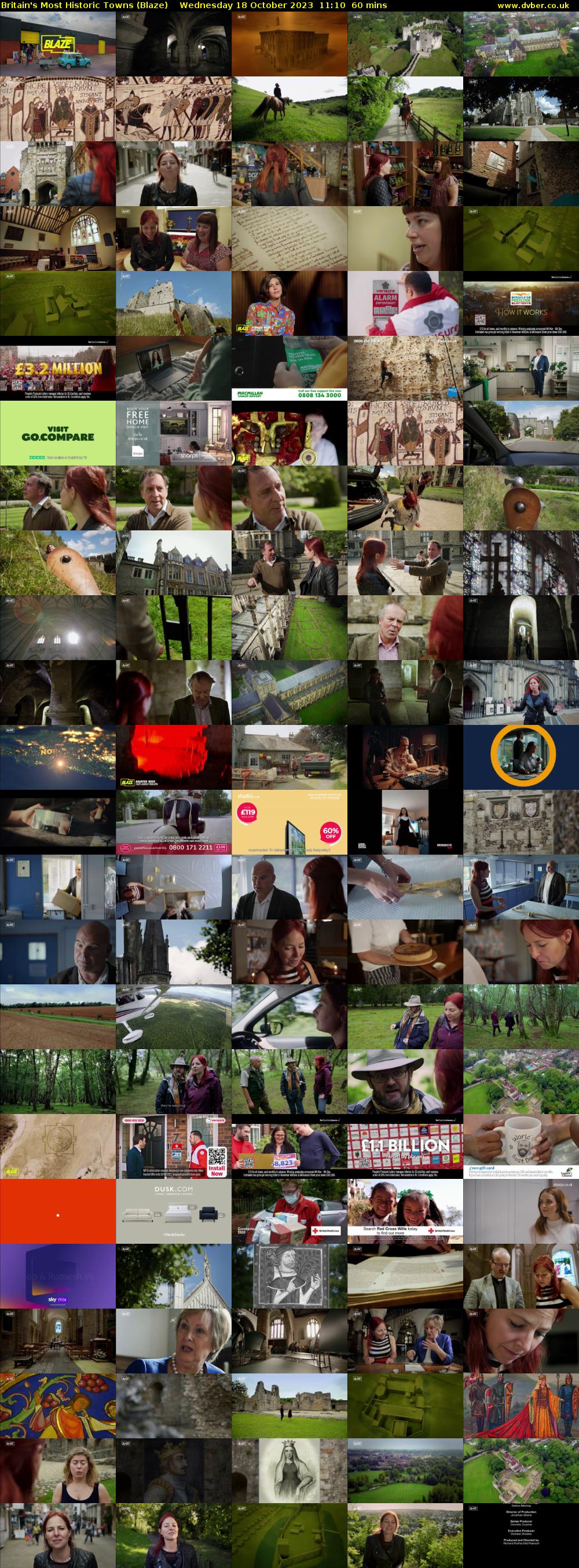 Britain's Most Historic Towns (Blaze) Wednesday 18 October 2023 11:10 - 12:10