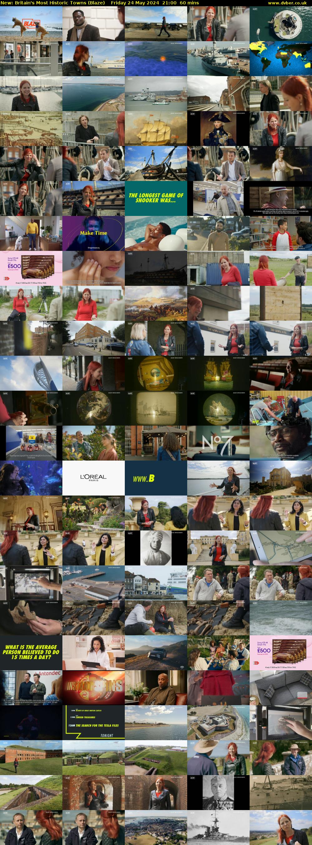 Britain's Most Historic Towns (Blaze) Friday 24 May 2024 21:00 - 22:00