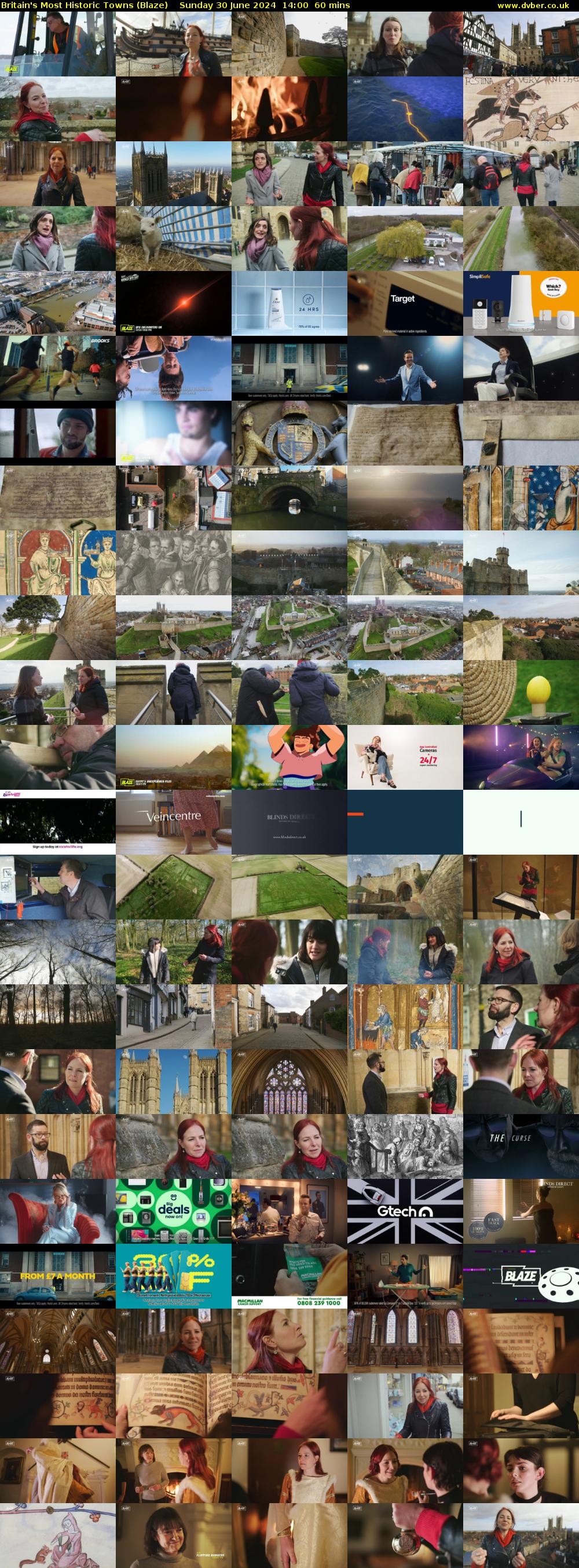 Britain's Most Historic Towns (Blaze) Sunday 30 June 2024 14:00 - 15:00