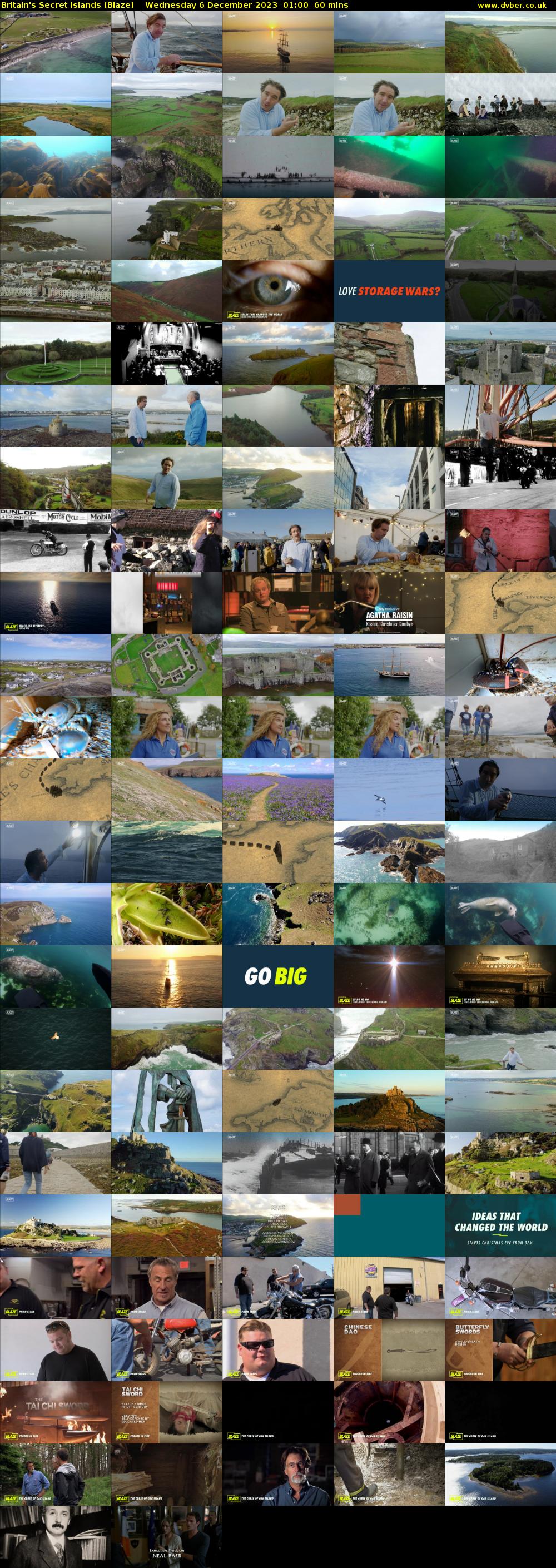 Britain's Secret Islands (Blaze) Wednesday 6 December 2023 01:00 - 02:00