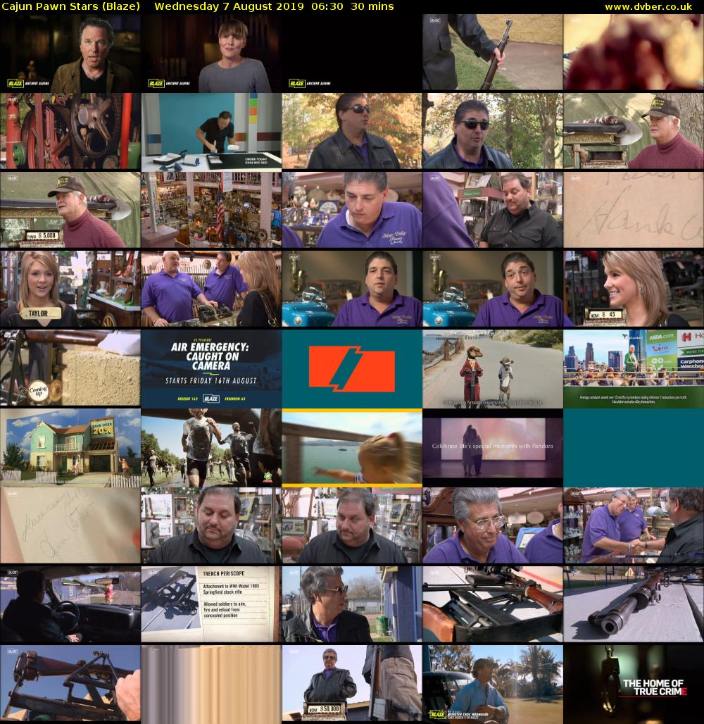Cajun Pawn Stars (Blaze) Wednesday 7 August 2019 06:30 - 07:00
