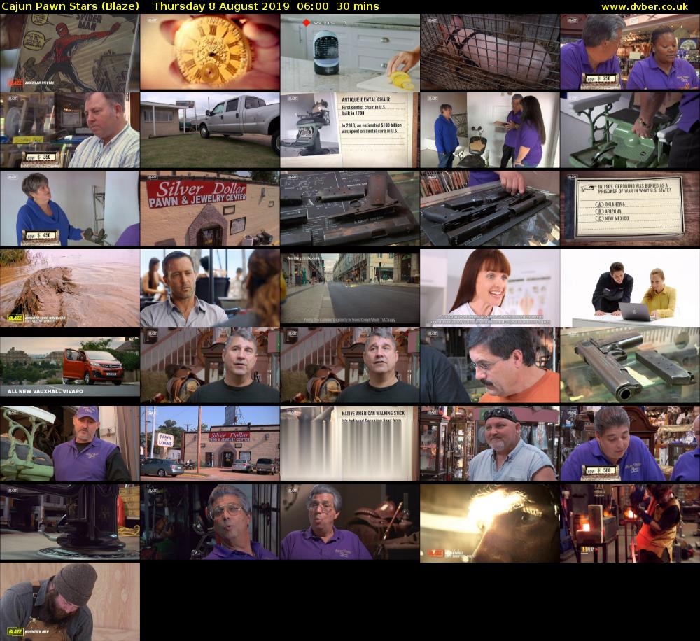 Cajun Pawn Stars (Blaze) Thursday 8 August 2019 06:00 - 06:30