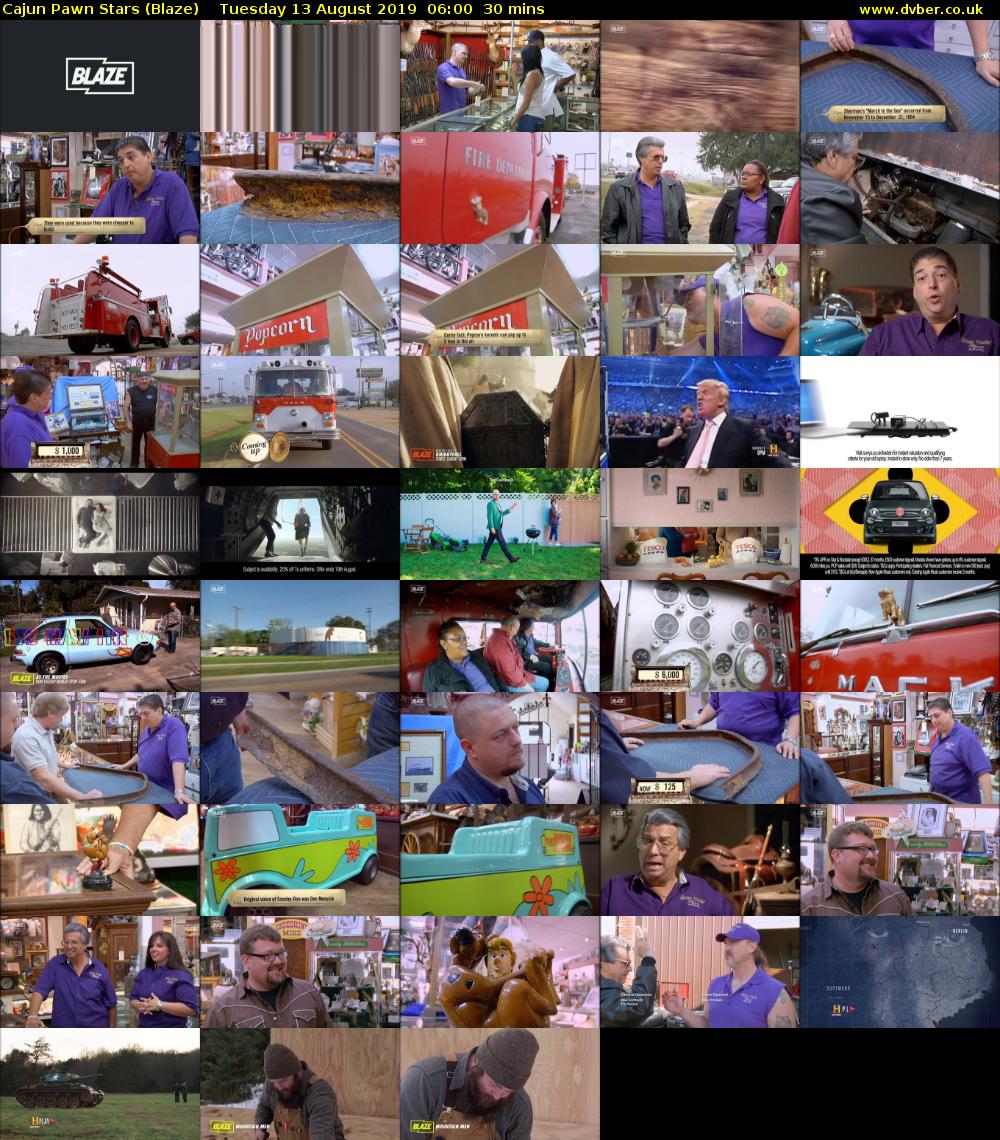 Cajun Pawn Stars (Blaze) Tuesday 13 August 2019 06:00 - 06:30