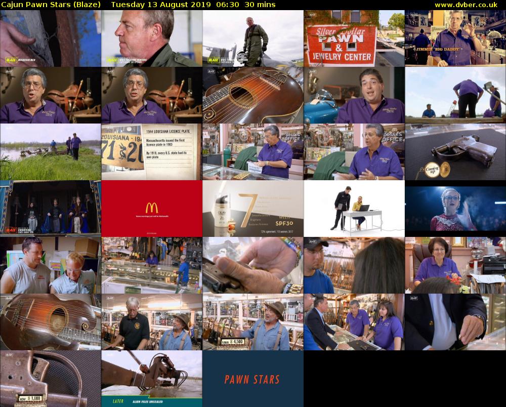 Cajun Pawn Stars (Blaze) Tuesday 13 August 2019 06:30 - 07:00