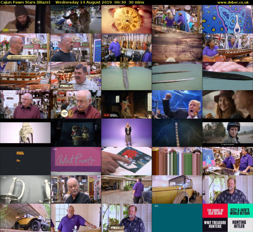 Cajun Pawn Stars (Blaze) Wednesday 14 August 2019 06:30 - 07:00