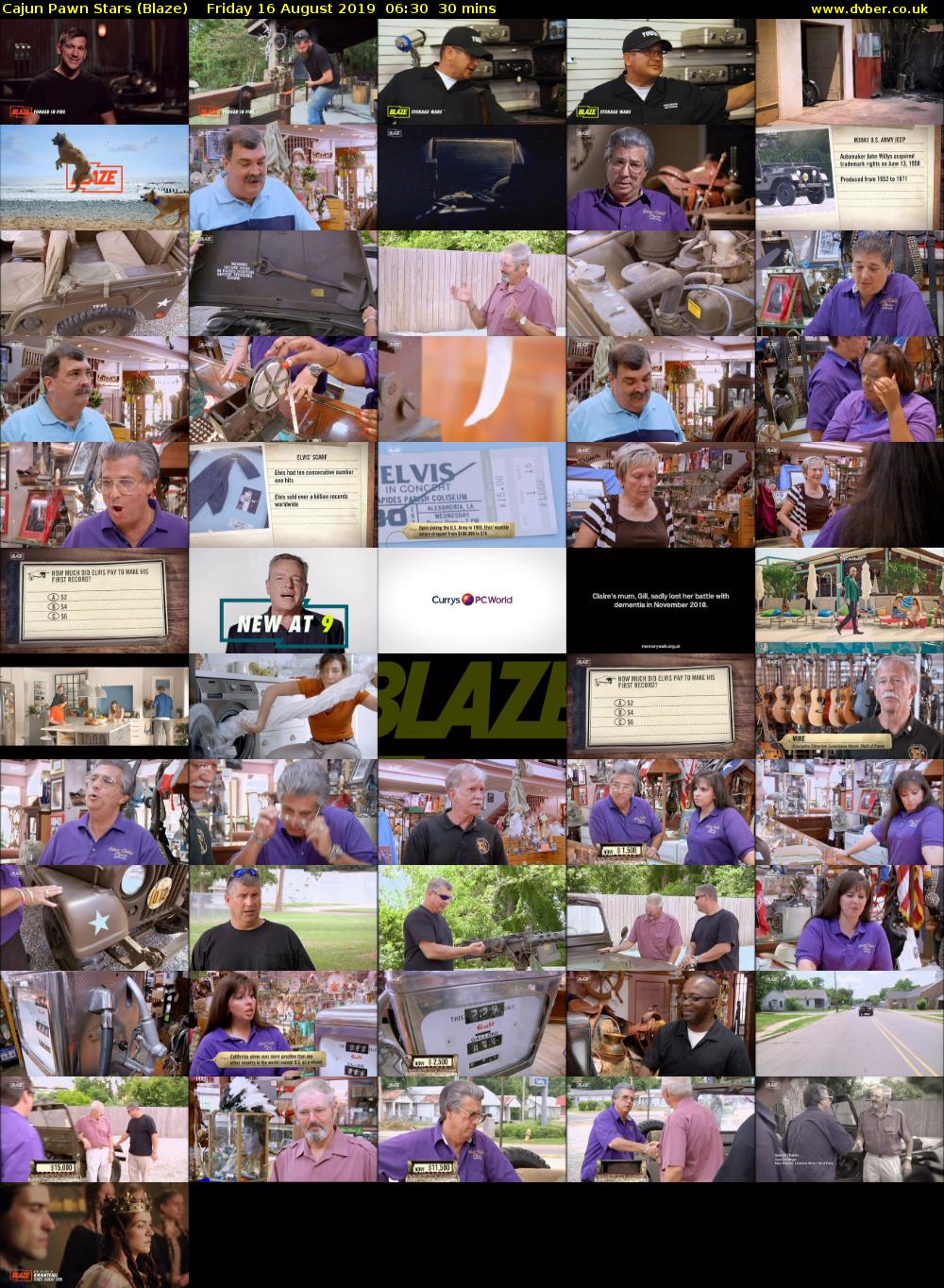 Cajun Pawn Stars (Blaze) Friday 16 August 2019 06:30 - 07:00