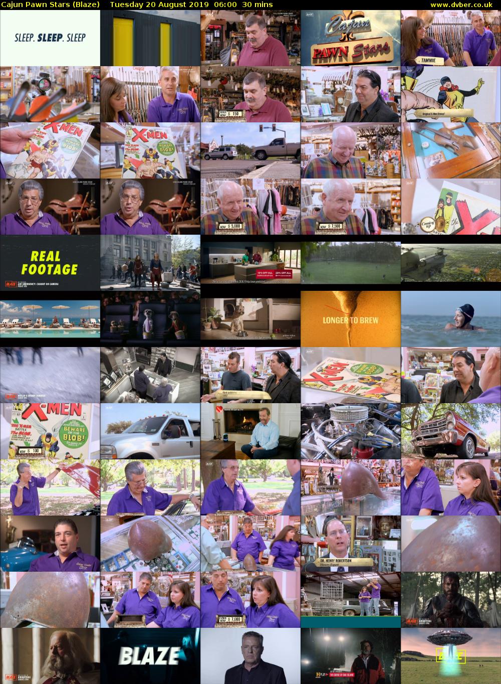 Cajun Pawn Stars (Blaze) Tuesday 20 August 2019 06:00 - 06:30