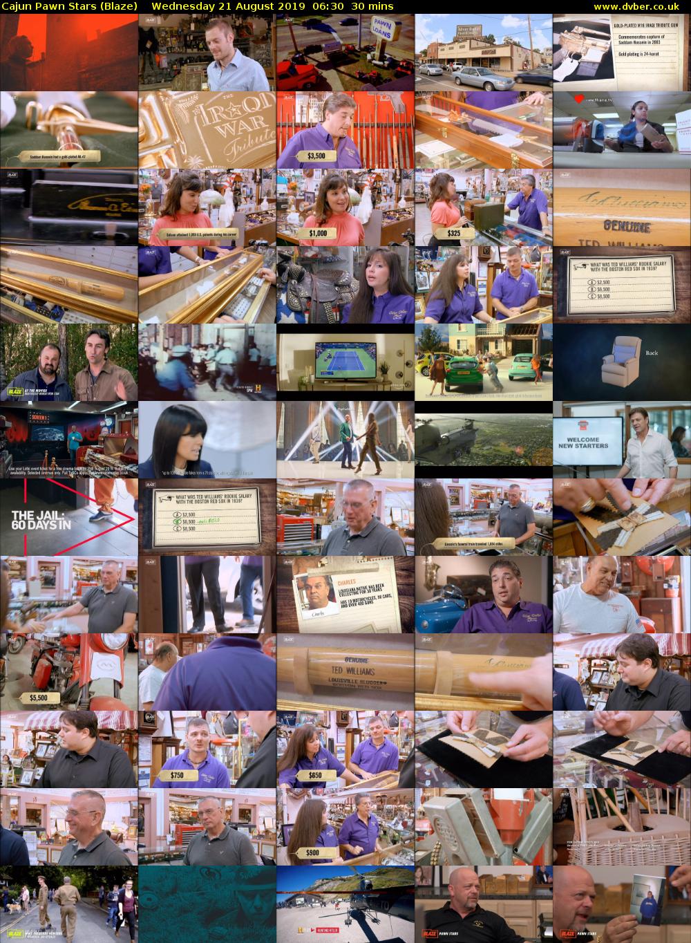 Cajun Pawn Stars (Blaze) Wednesday 21 August 2019 06:30 - 07:00