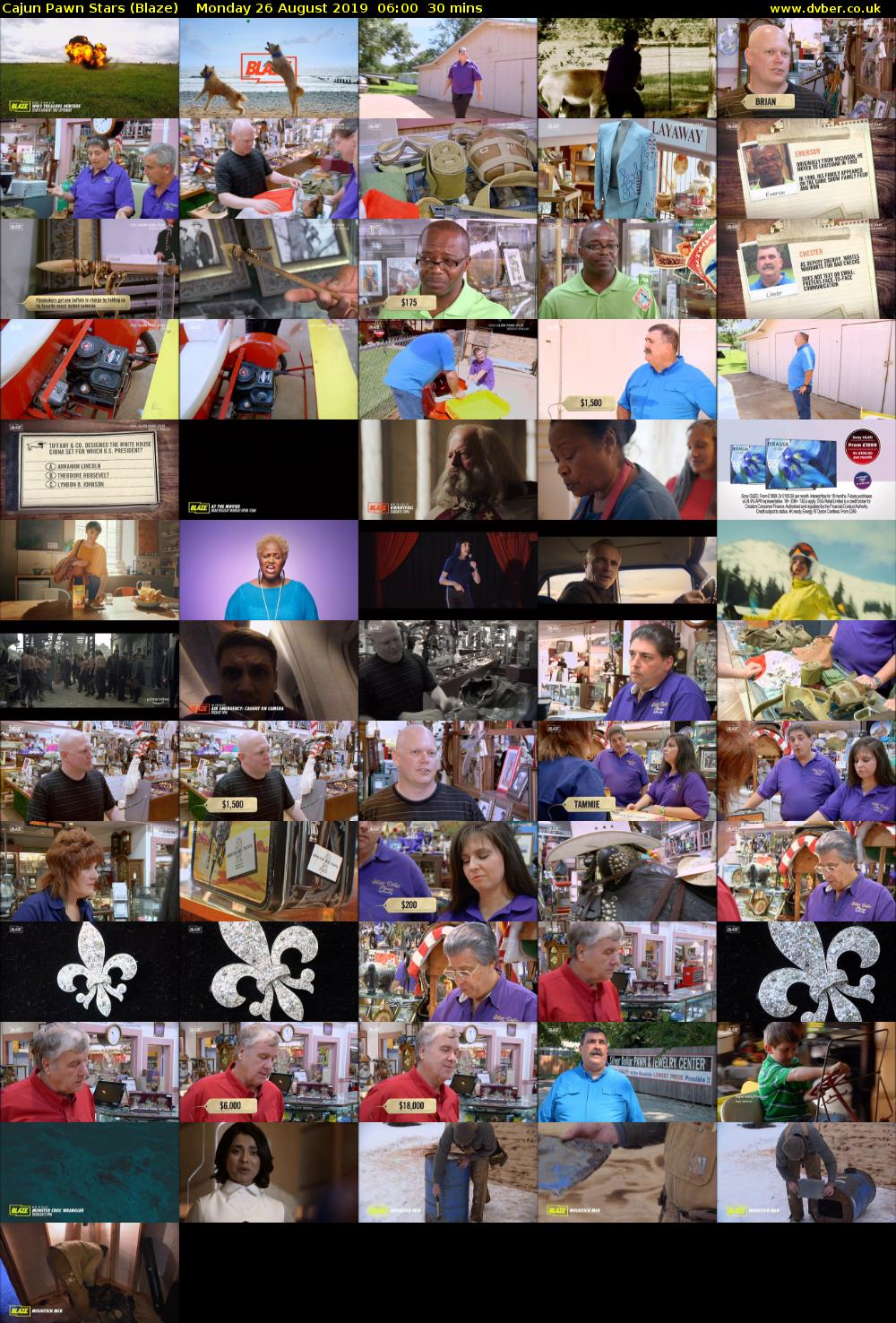Cajun Pawn Stars (Blaze) Monday 26 August 2019 06:00 - 06:30