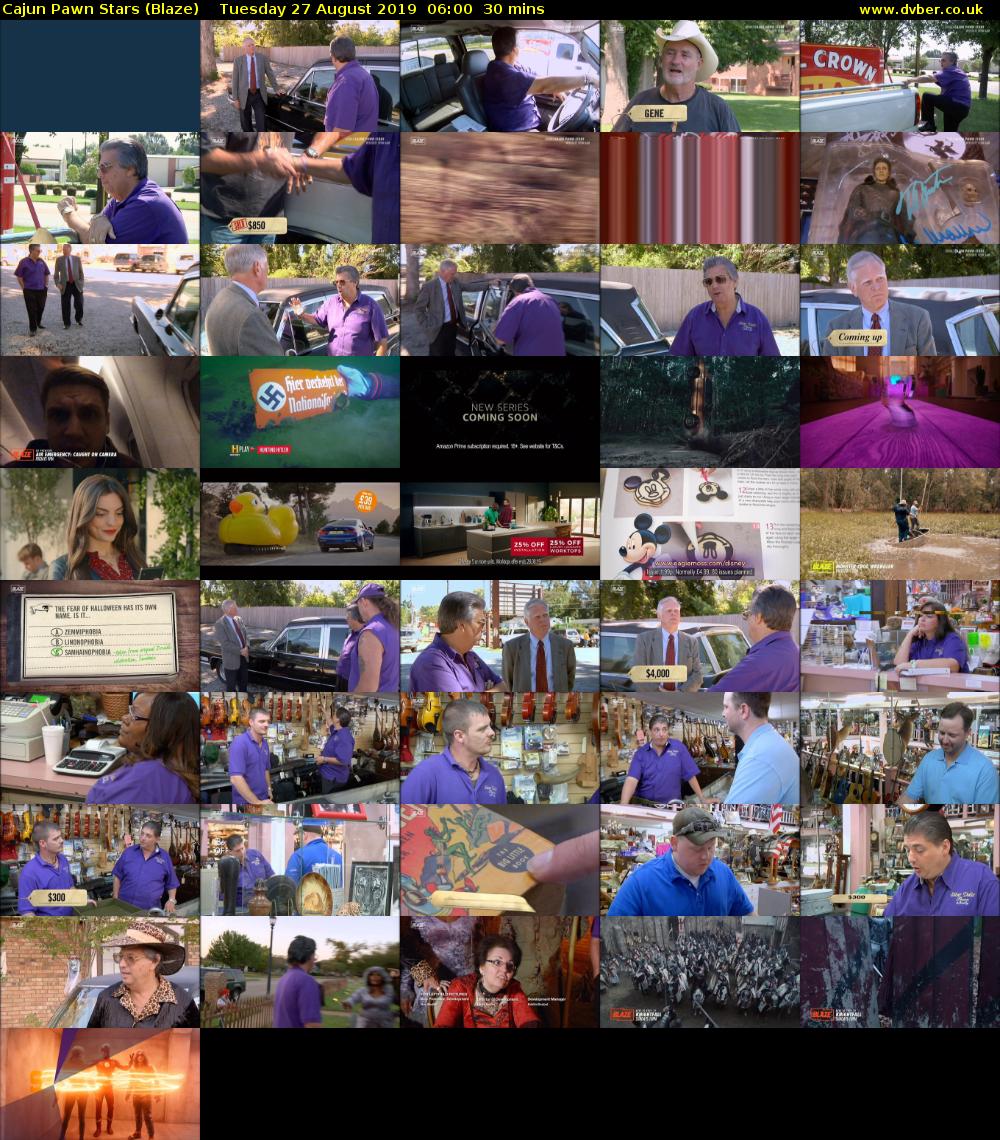 Cajun Pawn Stars (Blaze) Tuesday 27 August 2019 06:00 - 06:30