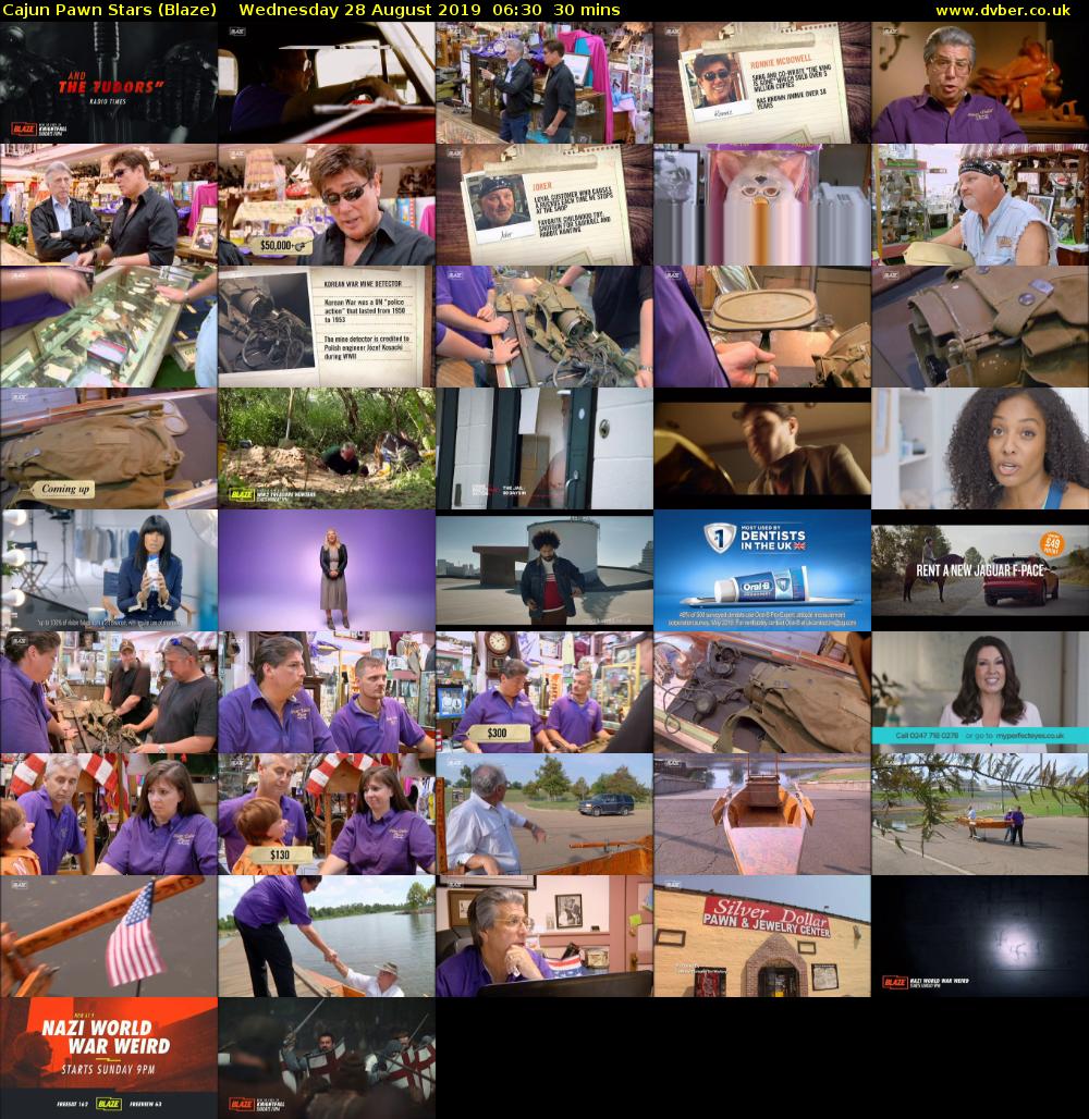 Cajun Pawn Stars (Blaze) Wednesday 28 August 2019 06:30 - 07:00