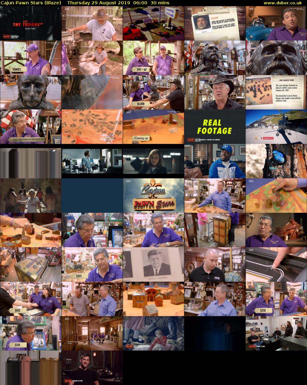 Cajun Pawn Stars (Blaze) Thursday 29 August 2019 06:00 - 06:30