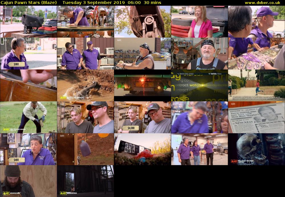 Cajun Pawn Stars (Blaze) Tuesday 3 September 2019 06:00 - 06:30