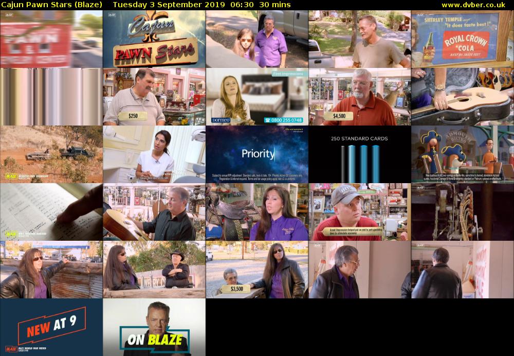 Cajun Pawn Stars (Blaze) Tuesday 3 September 2019 06:30 - 07:00