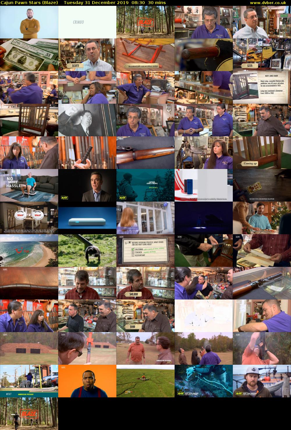 Cajun Pawn Stars (Blaze) Tuesday 31 December 2019 08:30 - 09:00