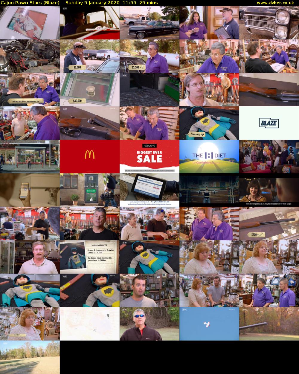 Cajun Pawn Stars (Blaze) Sunday 5 January 2020 11:55 - 12:20