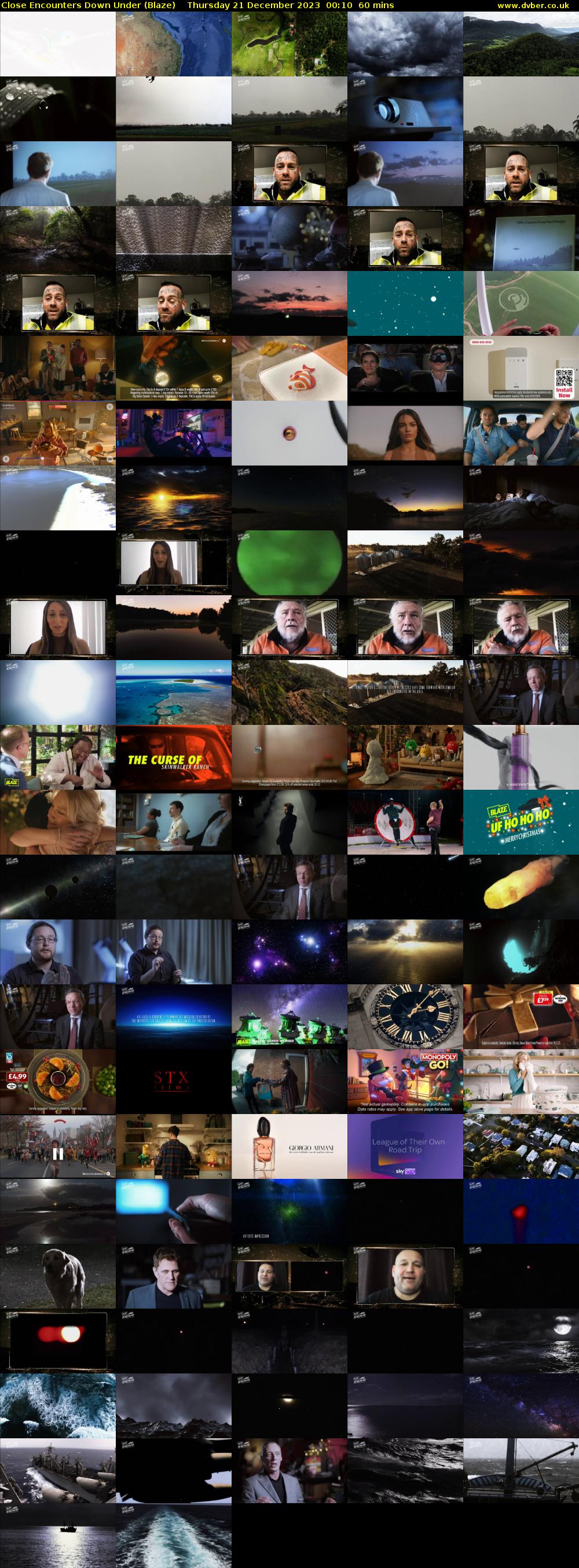 Close Encounters Down Under (Blaze) Thursday 21 December 2023 00:10 - 01:10