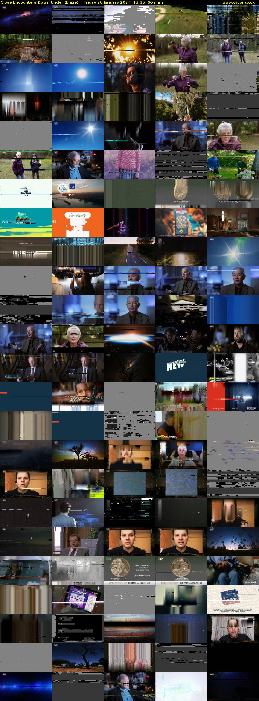 Close Encounters Down Under (Blaze) Friday 26 January 2024 13:35 - 14:35