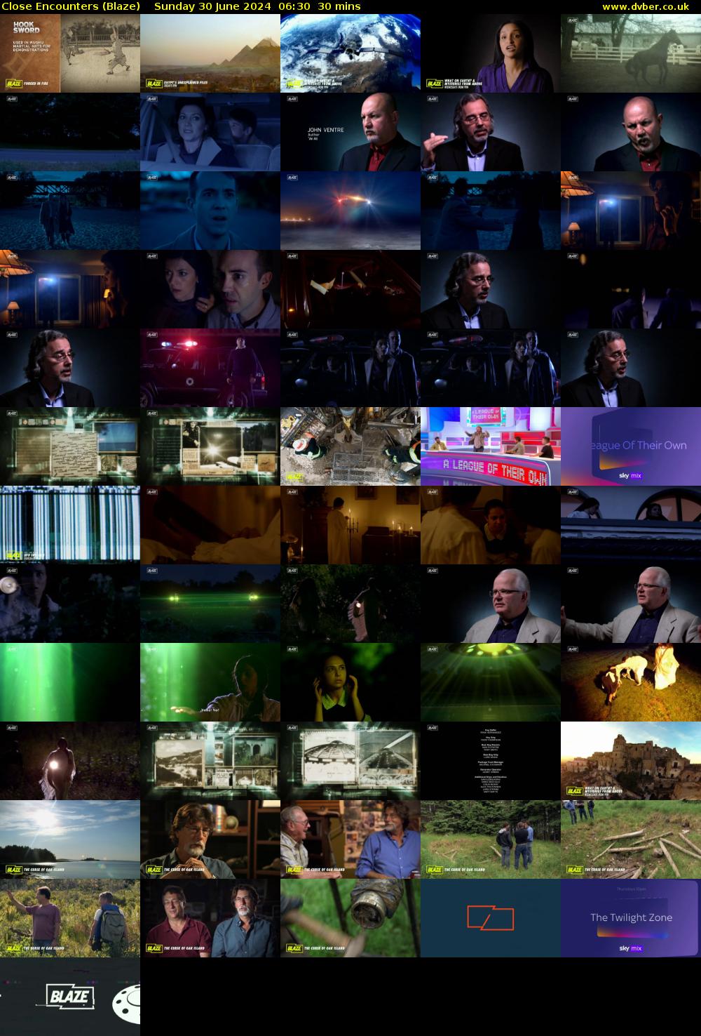 Close Encounters (Blaze) Sunday 30 June 2024 06:30 - 07:00
