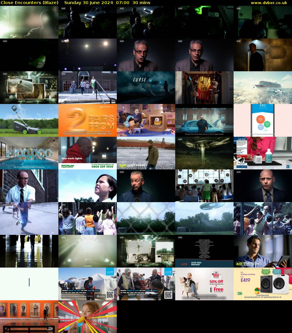Close Encounters (Blaze) Sunday 30 June 2024 07:00 - 07:30