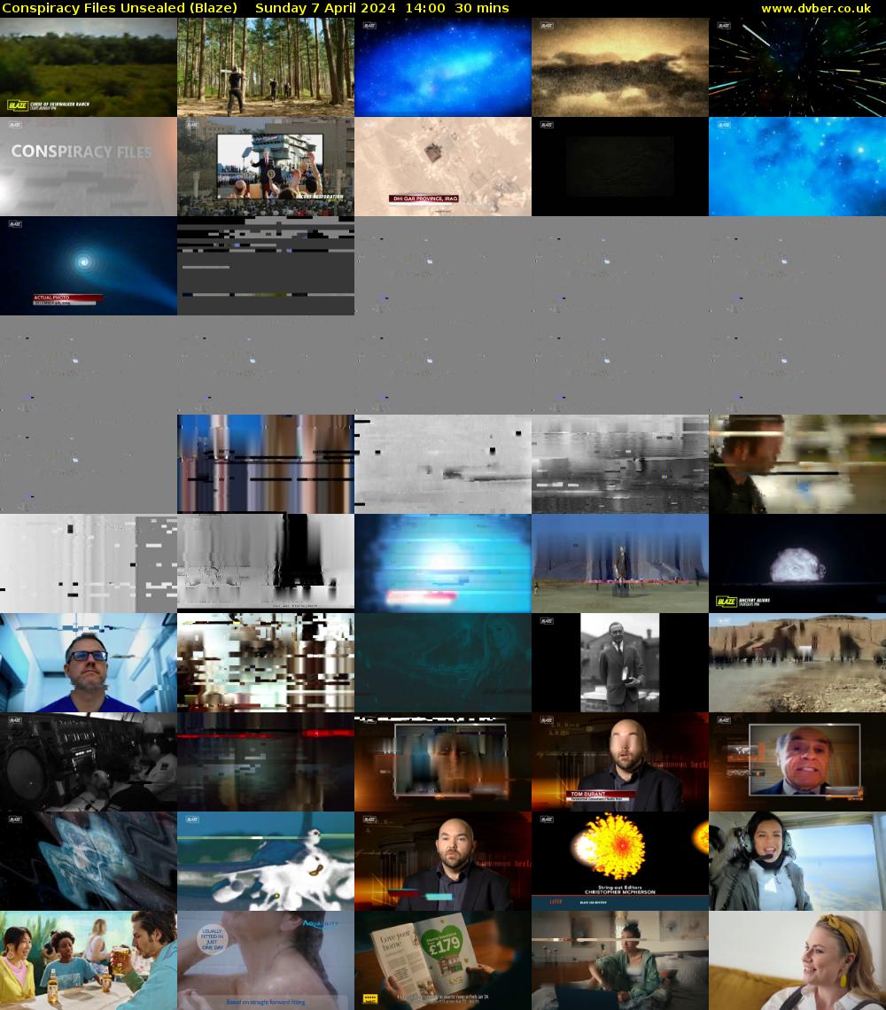 Conspiracy Files Unsealed (Blaze) Sunday 7 April 2024 14:00 - 14:30