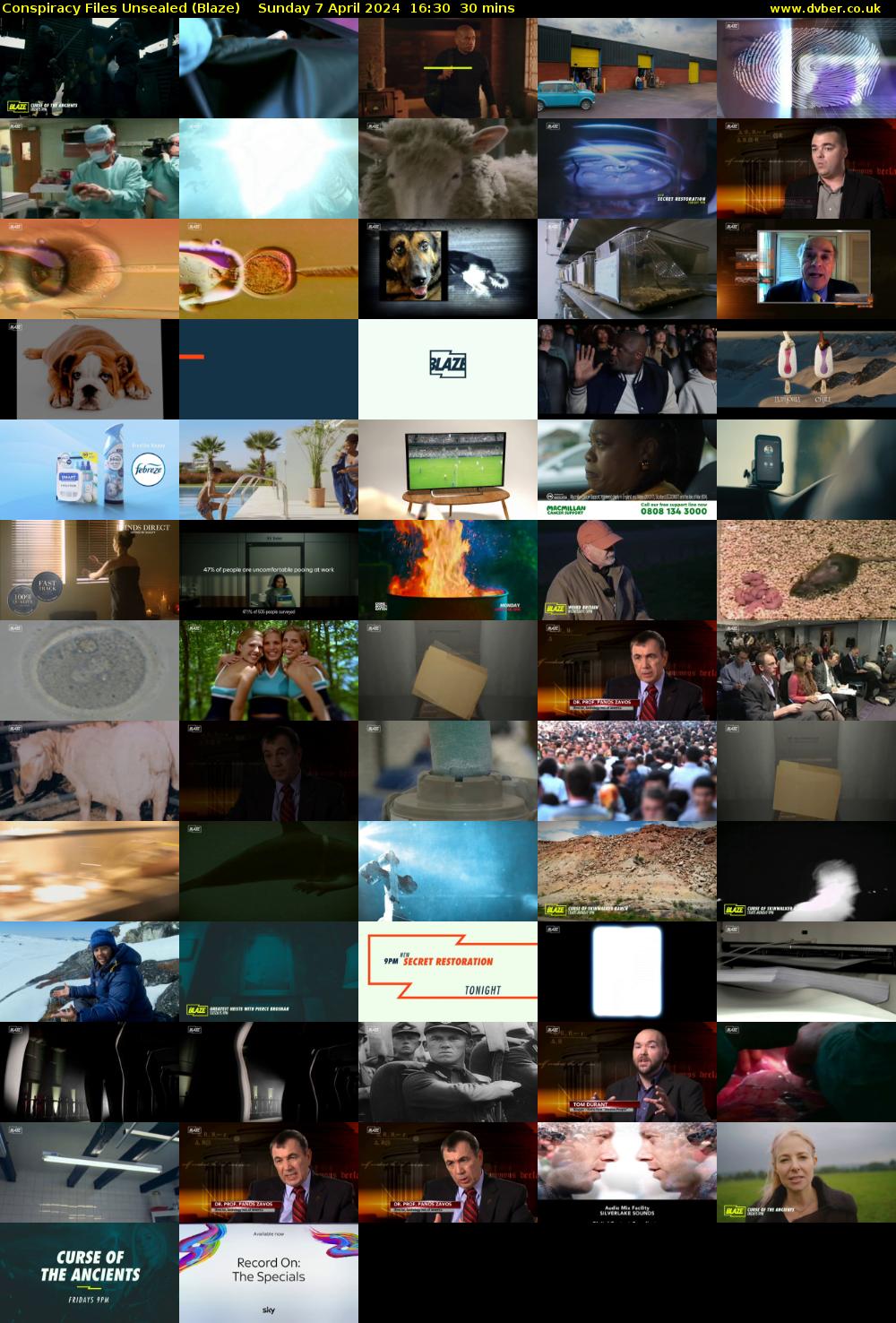 Conspiracy Files Unsealed (Blaze) Sunday 7 April 2024 16:30 - 17:00