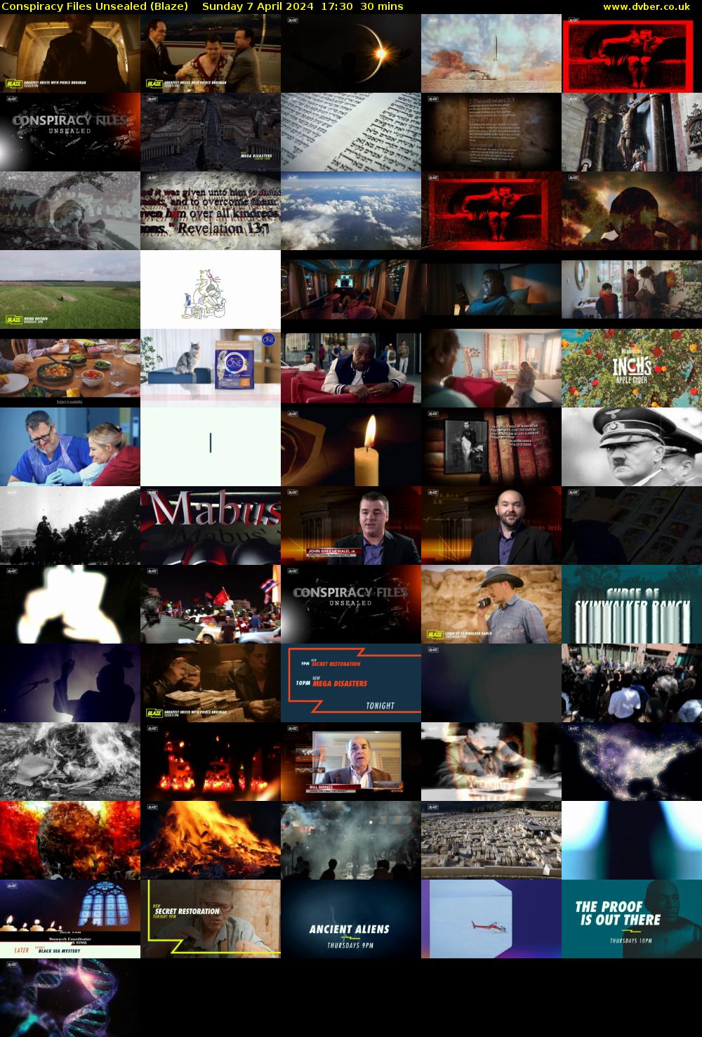Conspiracy Files Unsealed (Blaze) Sunday 7 April 2024 17:30 - 18:00