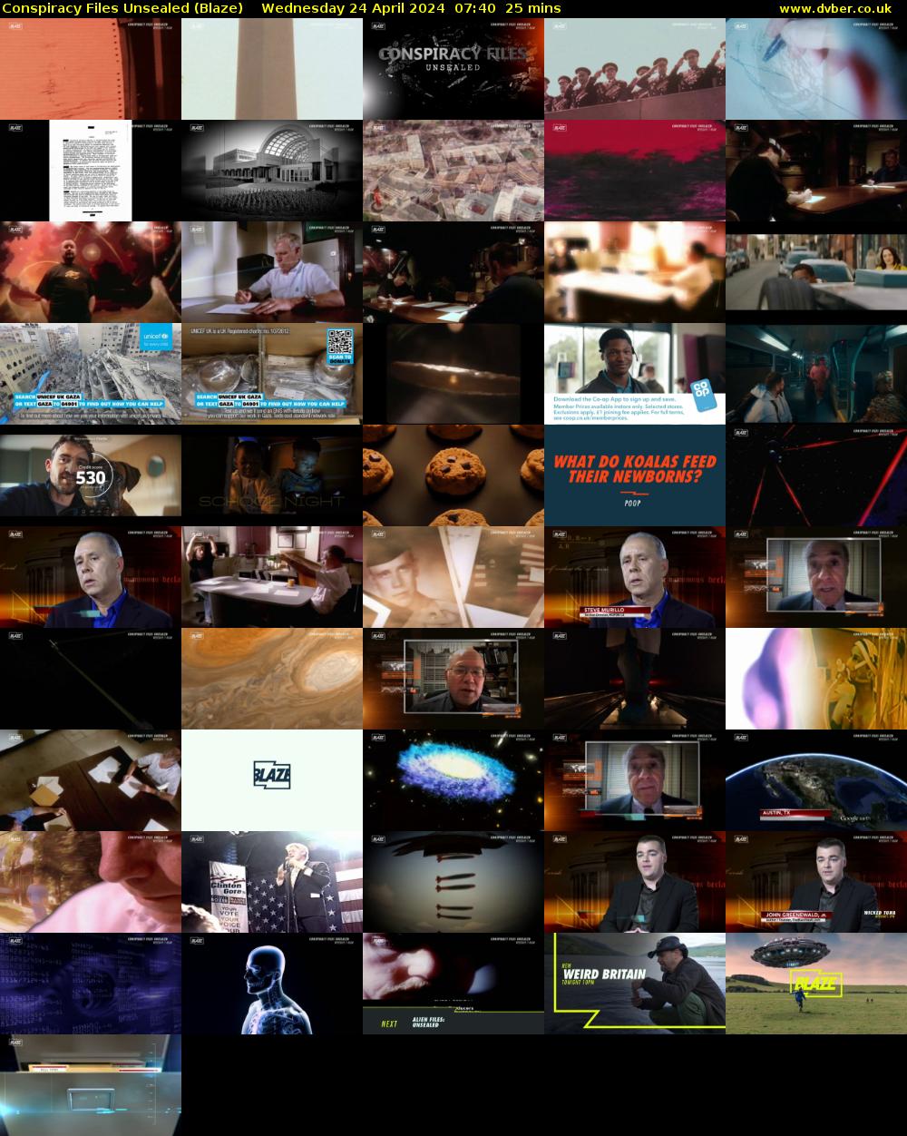 Conspiracy Files Unsealed (Blaze) Wednesday 24 April 2024 07:40 - 08:05