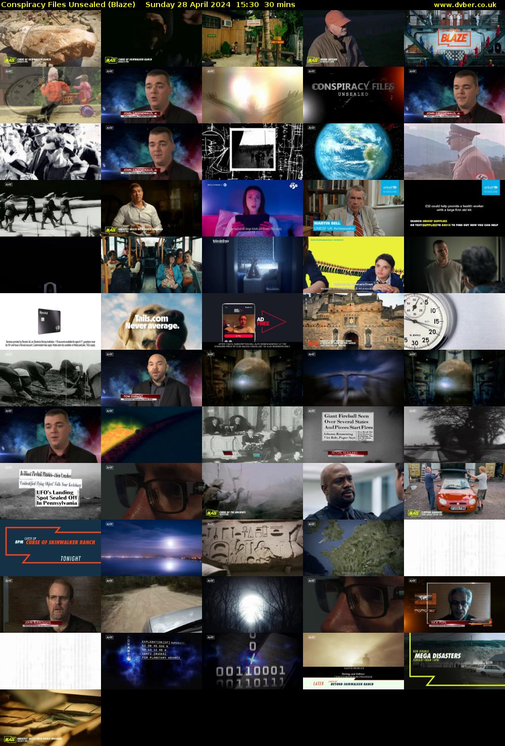 Conspiracy Files Unsealed (Blaze) Sunday 28 April 2024 15:30 - 16:00