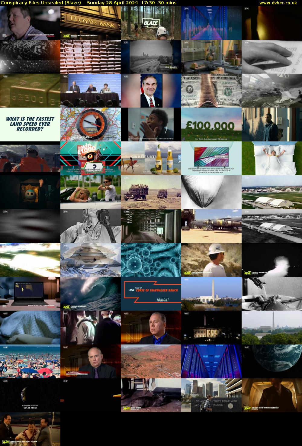 Conspiracy Files Unsealed (Blaze) Sunday 28 April 2024 17:30 - 18:00