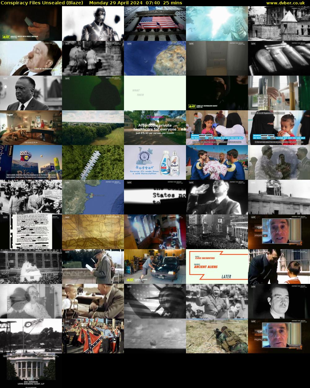 Conspiracy Files Unsealed (Blaze) Monday 29 April 2024 07:40 - 08:05