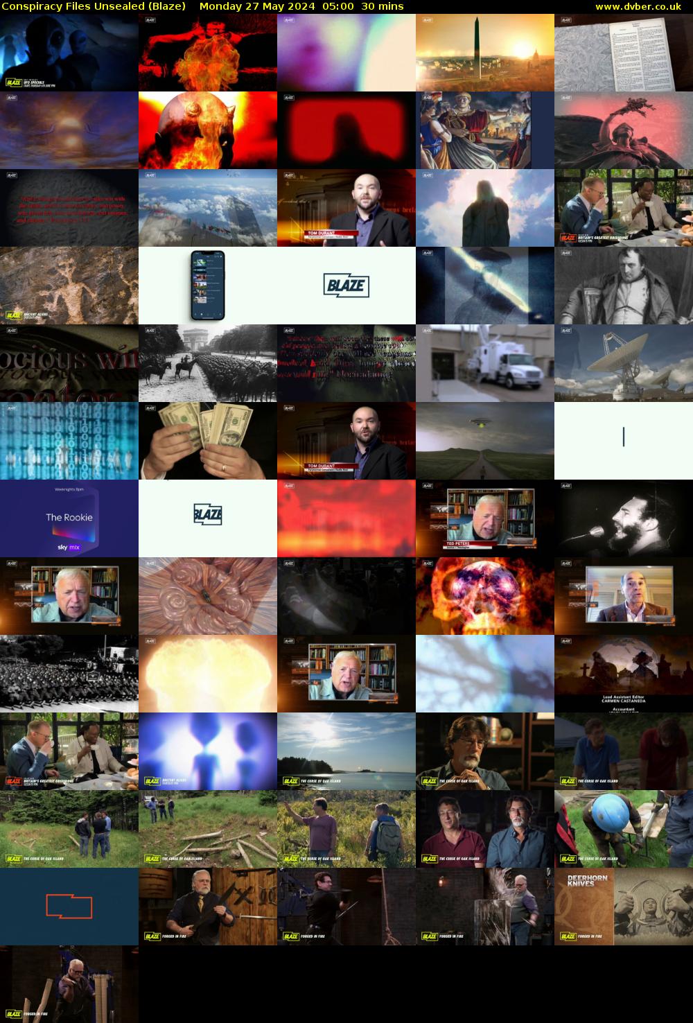 Conspiracy Files Unsealed (Blaze) Monday 27 May 2024 05:00 - 05:30