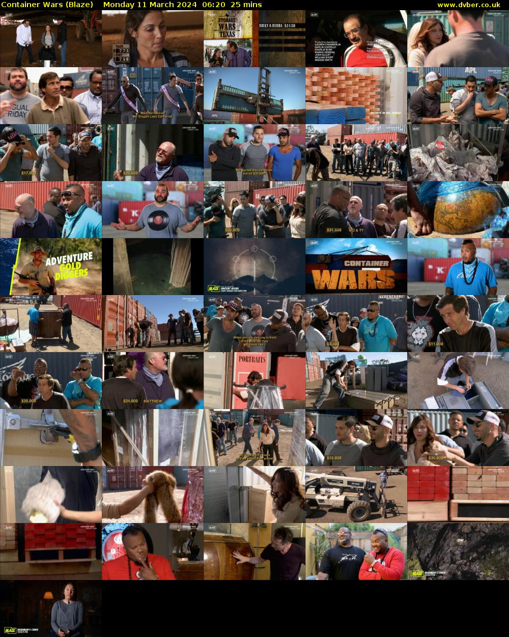 Container Wars (Blaze) Monday 11 March 2024 06:20 - 06:45