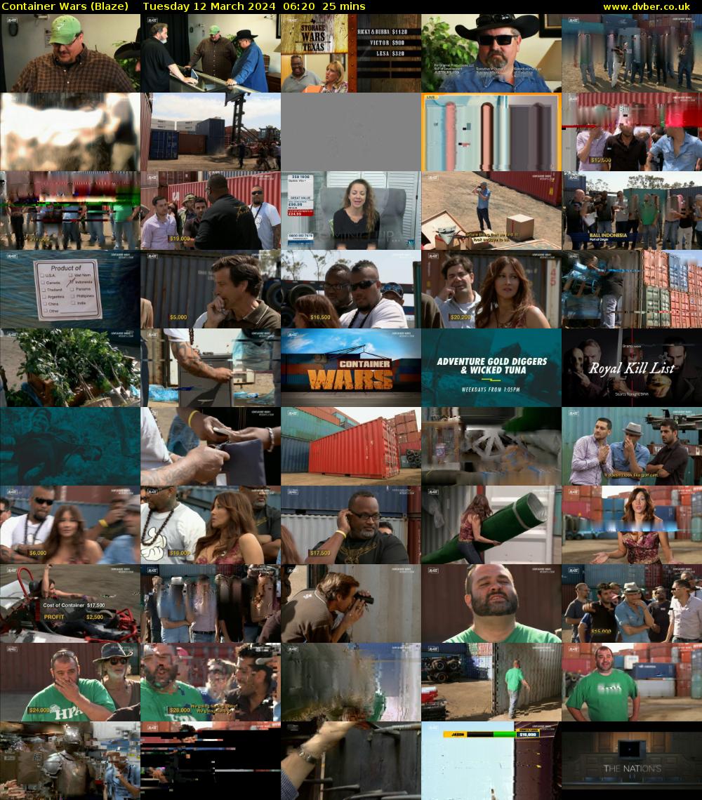 Container Wars (Blaze) Tuesday 12 March 2024 06:20 - 06:45