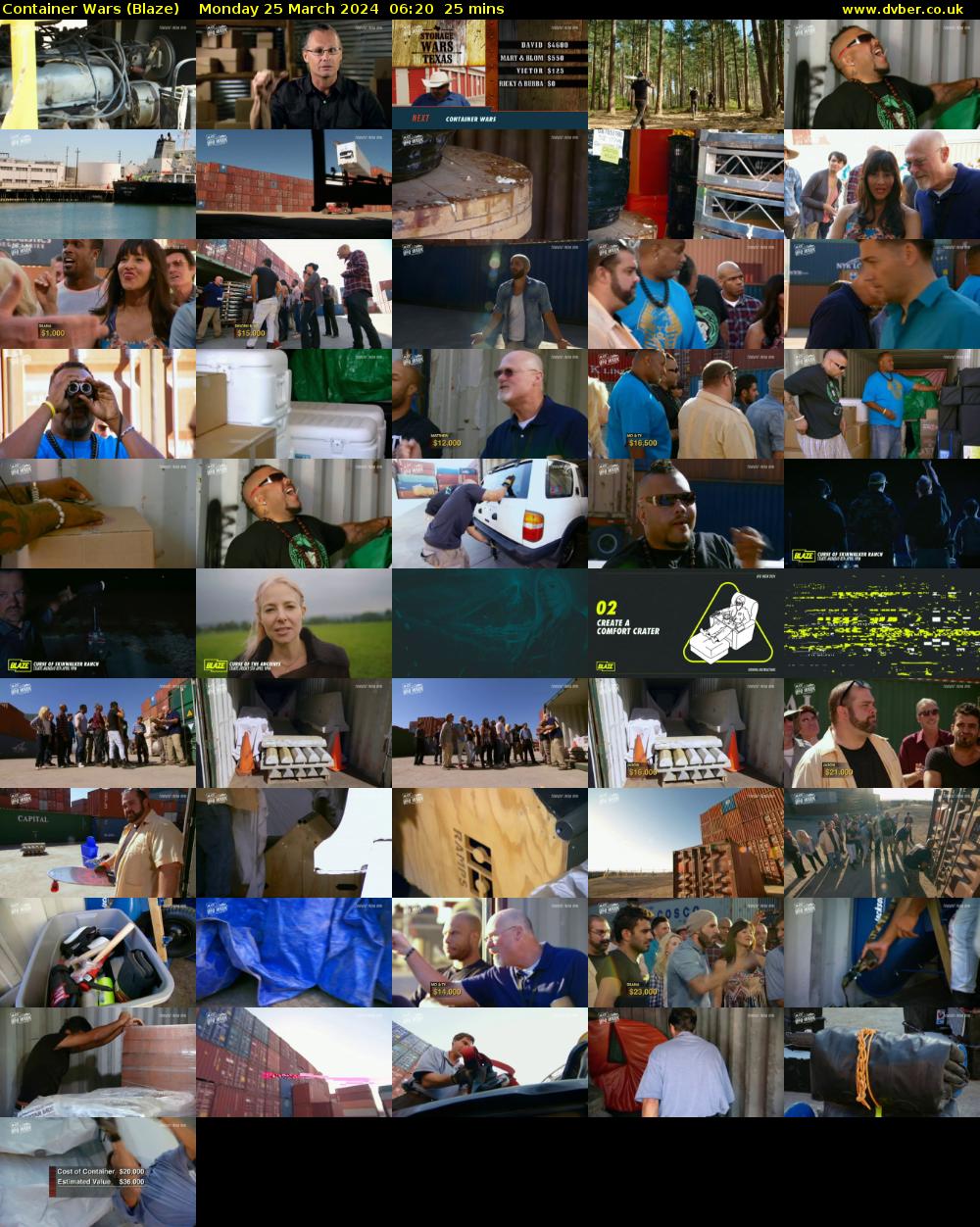 Container Wars (Blaze) Monday 25 March 2024 06:20 - 06:45