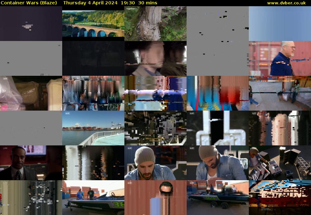 Container Wars (Blaze) Thursday 4 April 2024 19:30 - 20:00