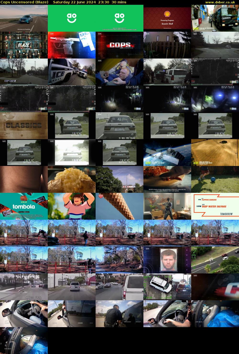 Cops Uncensored (Blaze) Saturday 22 June 2024 23:30 - 00:00