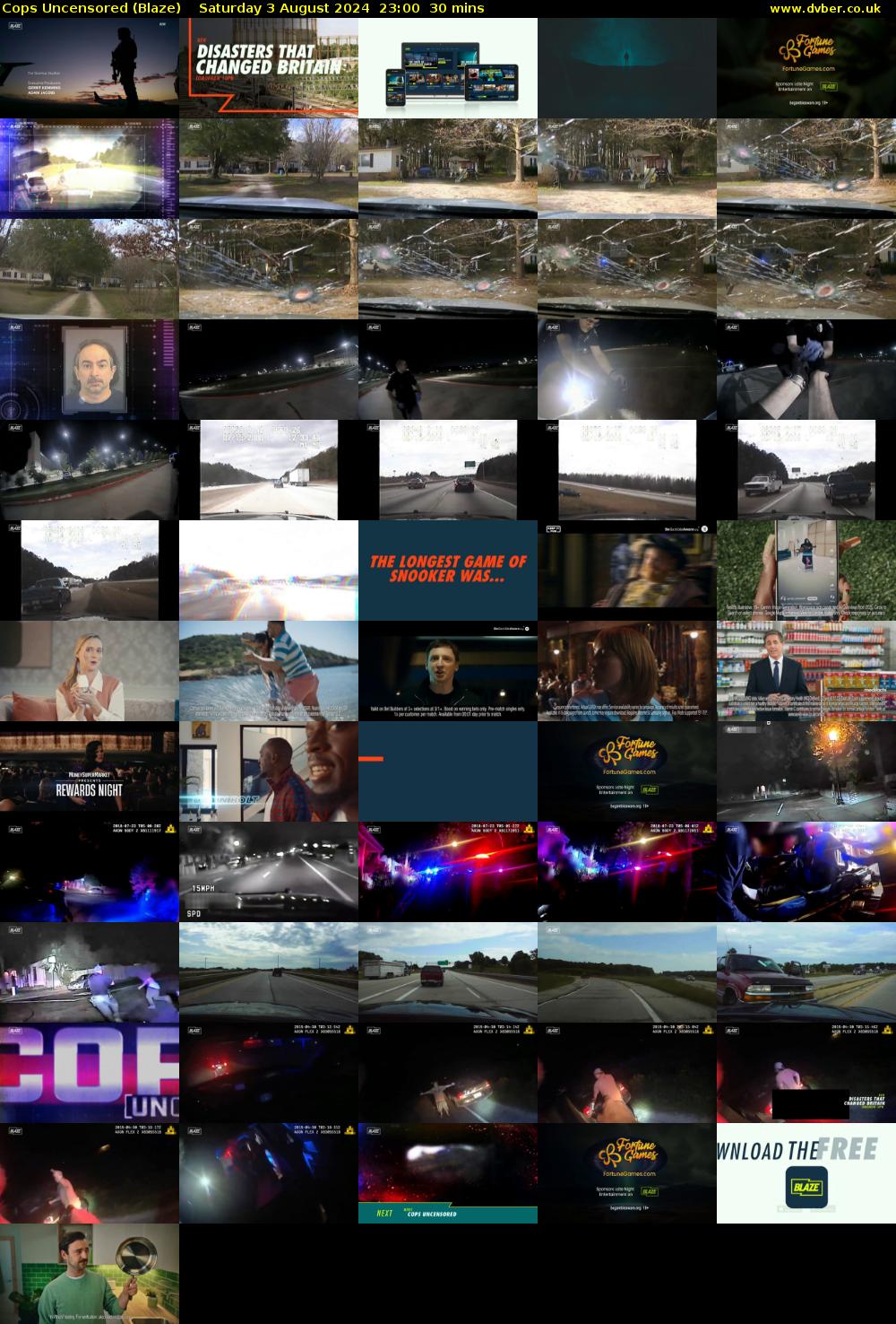 Cops Uncensored (Blaze) Saturday 3 August 2024 23:00 - 23:30