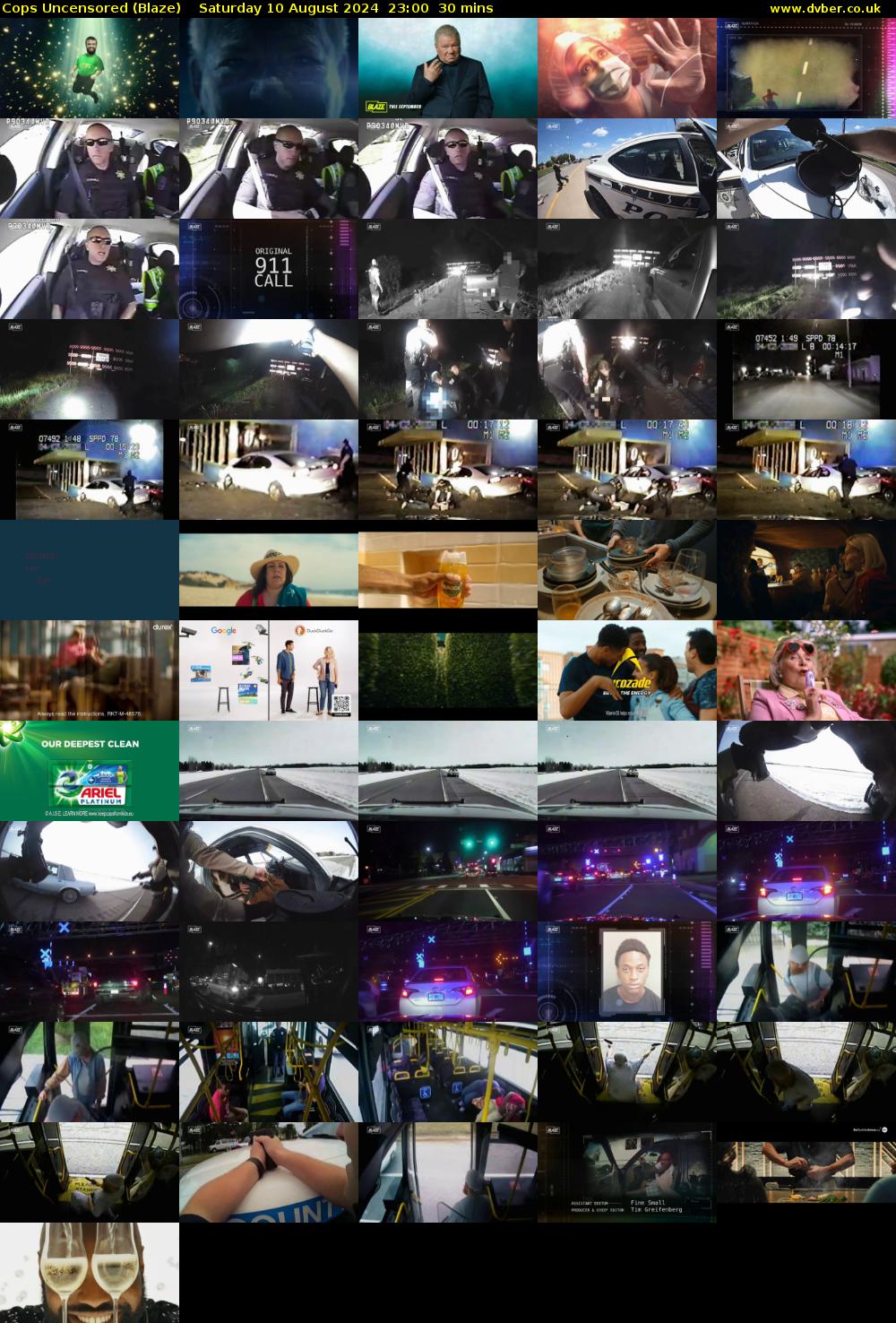 Cops Uncensored (Blaze) Saturday 10 August 2024 23:00 - 23:30