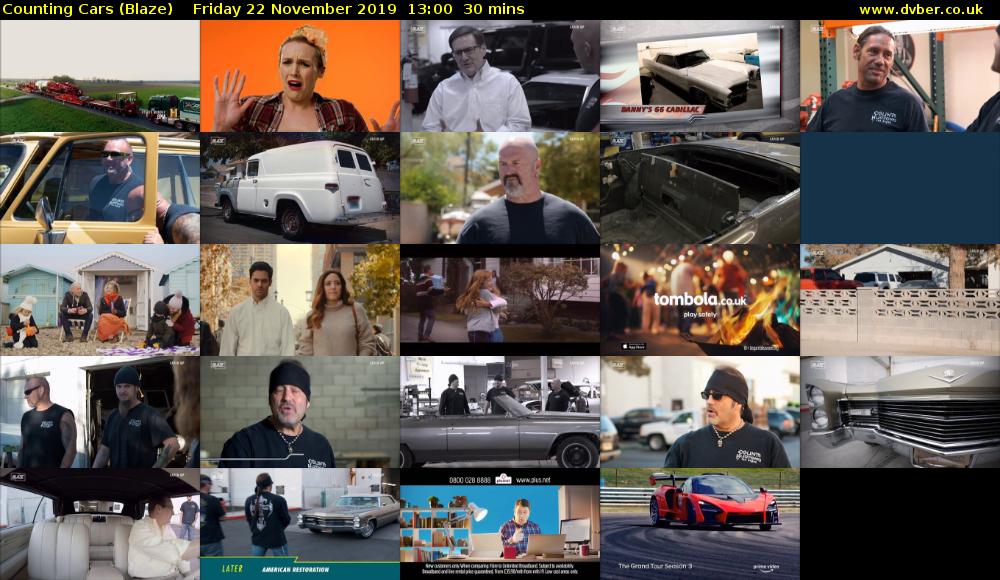 Counting Cars (Blaze) Friday 22 November 2019 13:00 - 13:30