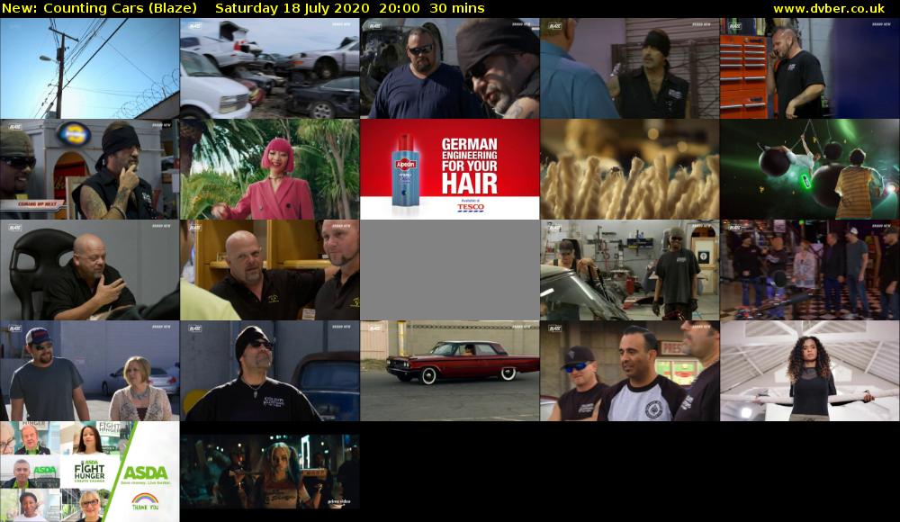 Counting Cars (Blaze) Saturday 18 July 2020 20:00 - 20:30