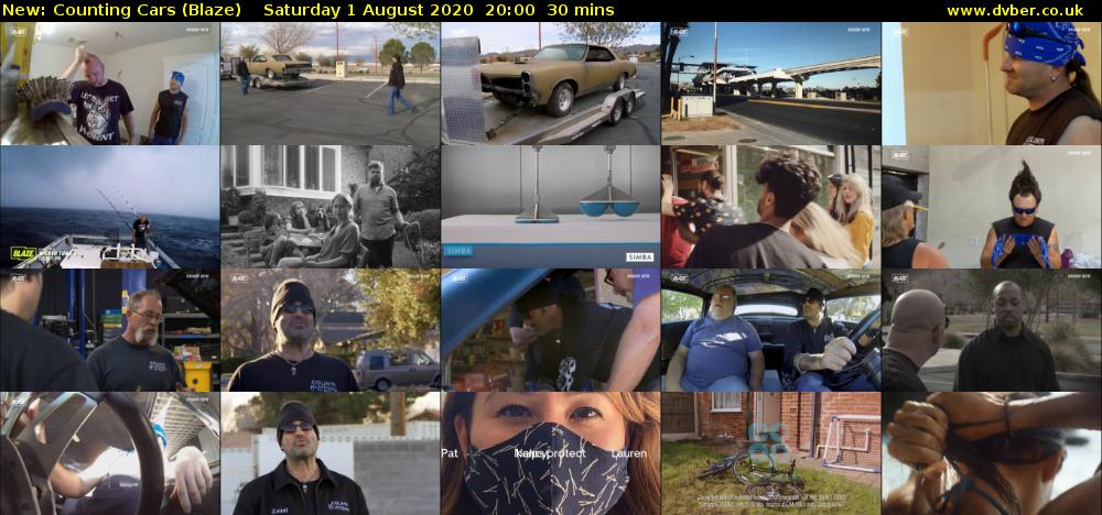Counting Cars (Blaze) Saturday 1 August 2020 20:00 - 20:30