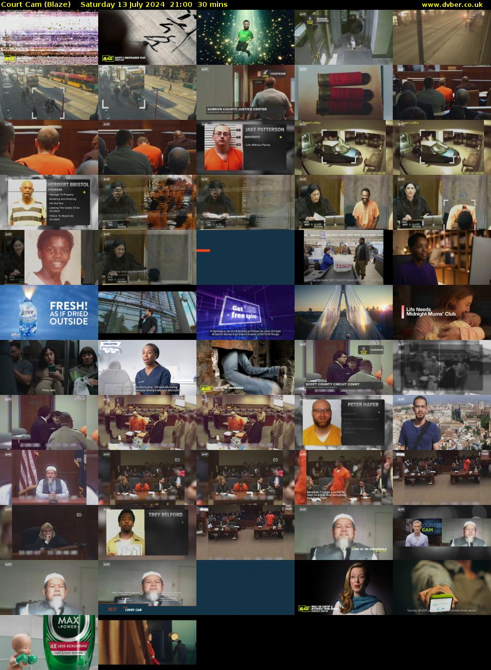 Court Cam (Blaze) Saturday 13 July 2024 21:00 - 21:30