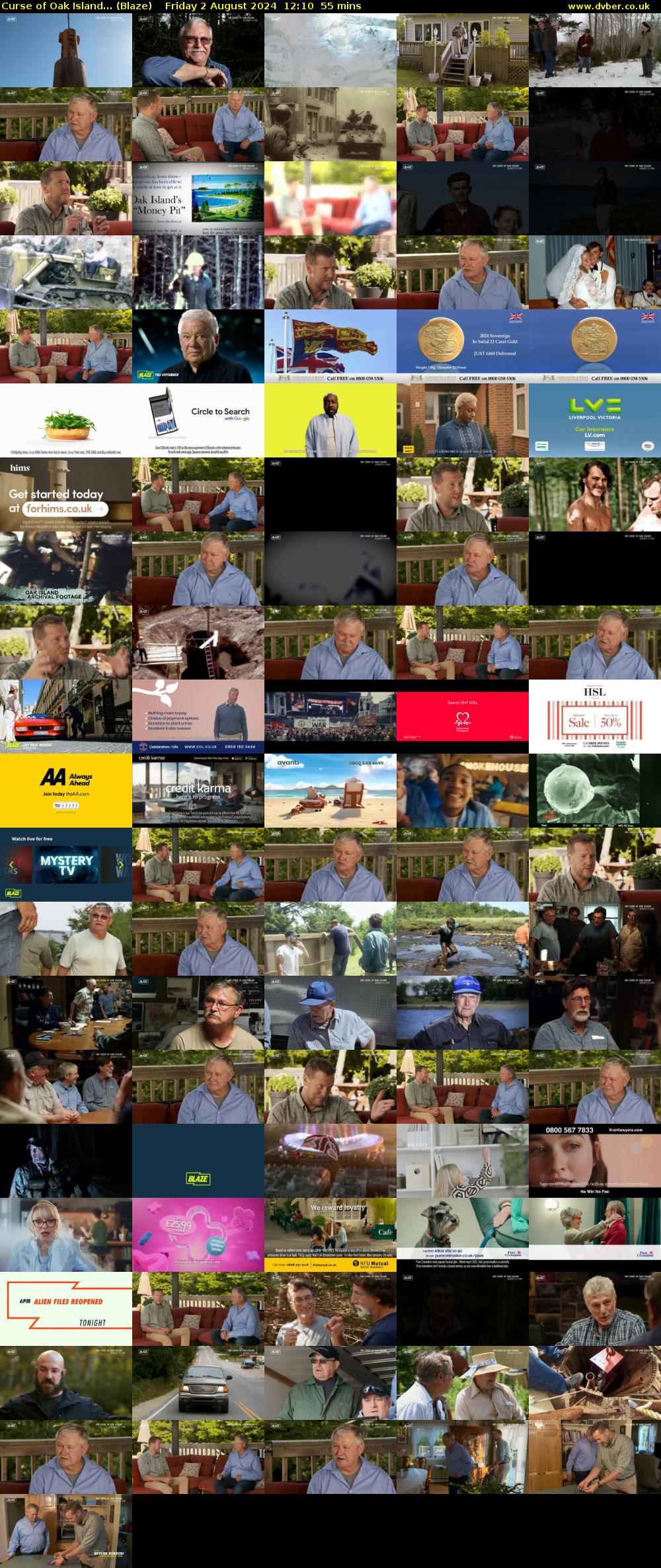 Curse of Oak Island... (Blaze) Friday 2 August 2024 12:10 - 13:05
