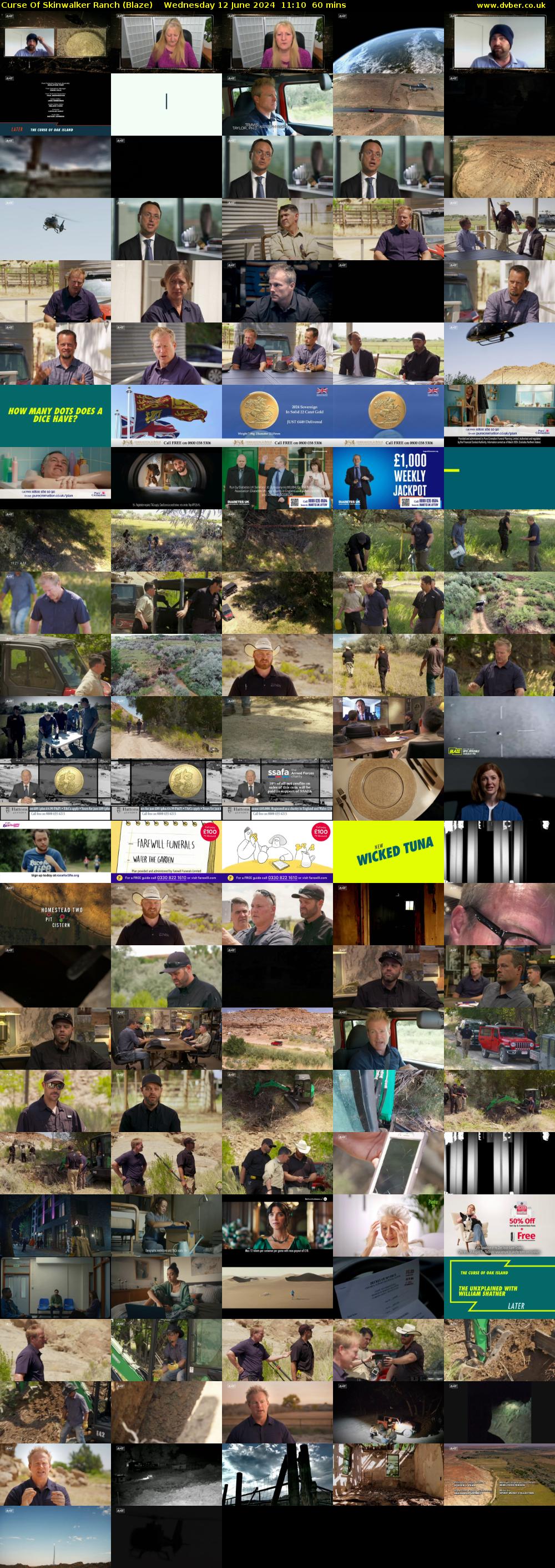 Curse of Skinwalker Ranch (Blaze) Wednesday 12 June 2024 11:10 - 12:10