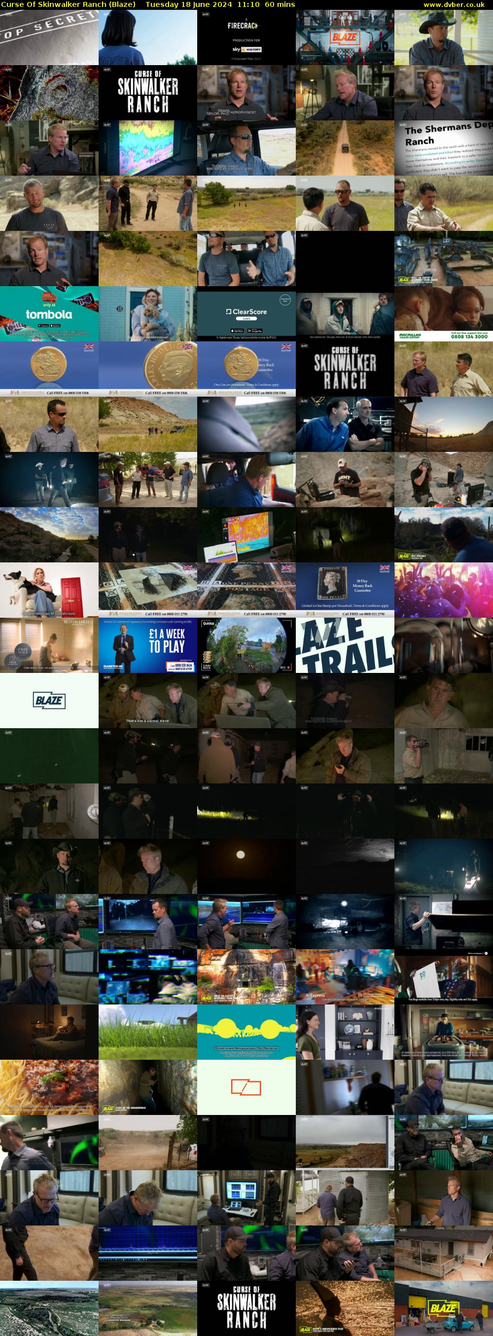 Curse of Skinwalker Ranch (Blaze) Tuesday 18 June 2024 11:10 - 12:10